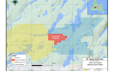 St. James Gold Corp. (Tsxv: Lord) Plans Induced Polarization Survey On Quinn Lake Property Adjacent To Marathon Gold Discoveries Being Geared For Production, Newfoundland, Canada
